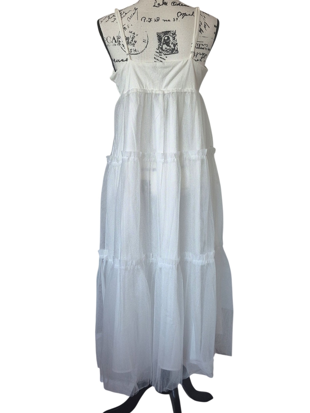 English Factory Tulle Contrast Midi Dress SZ M - Picture 4 of 9